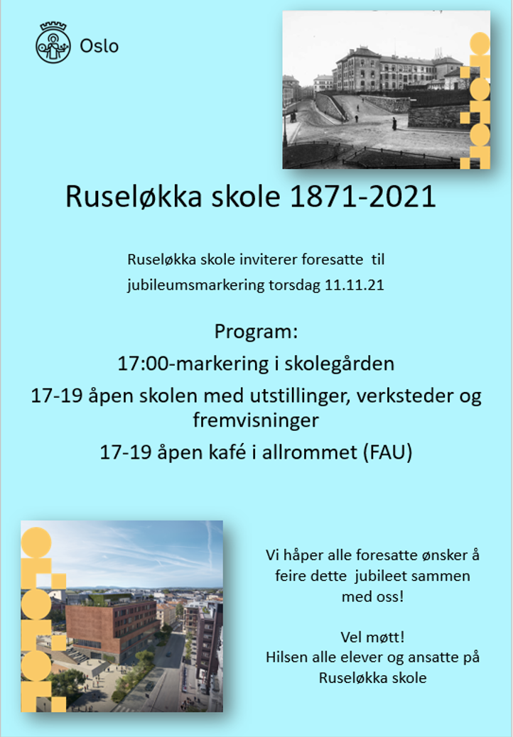 Plakat åpen kveld Ruseløkka skole